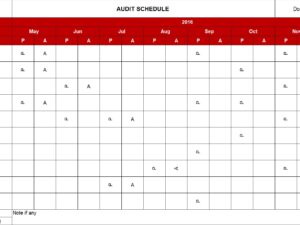 Audit Schedule Template