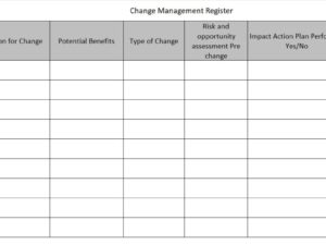 Change Management Register