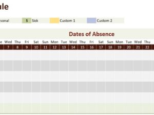 Employee absence schedule