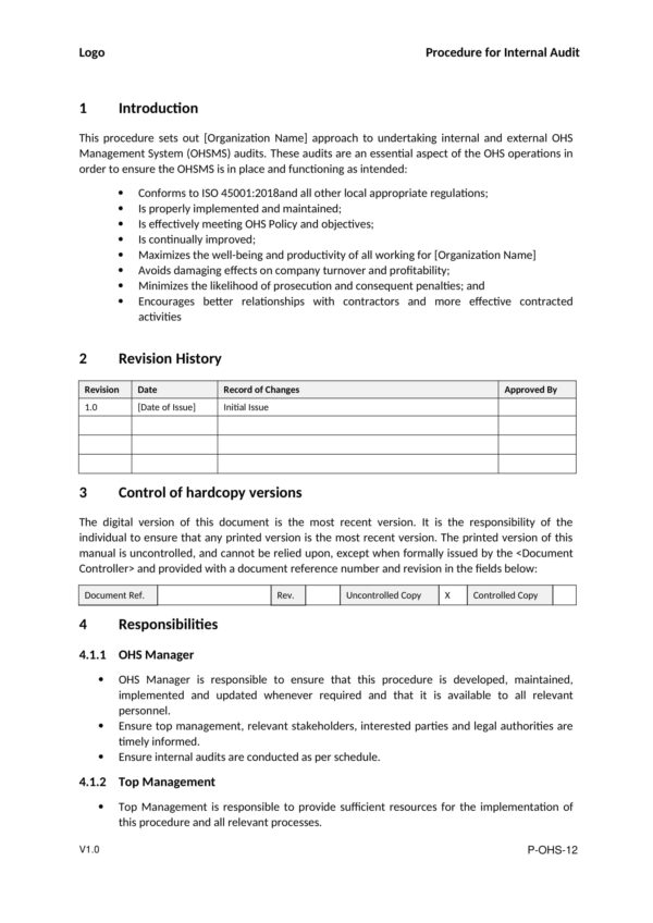ISO 45001-2018 Complete Documentation
