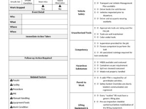 HSE Observation and STOP Card