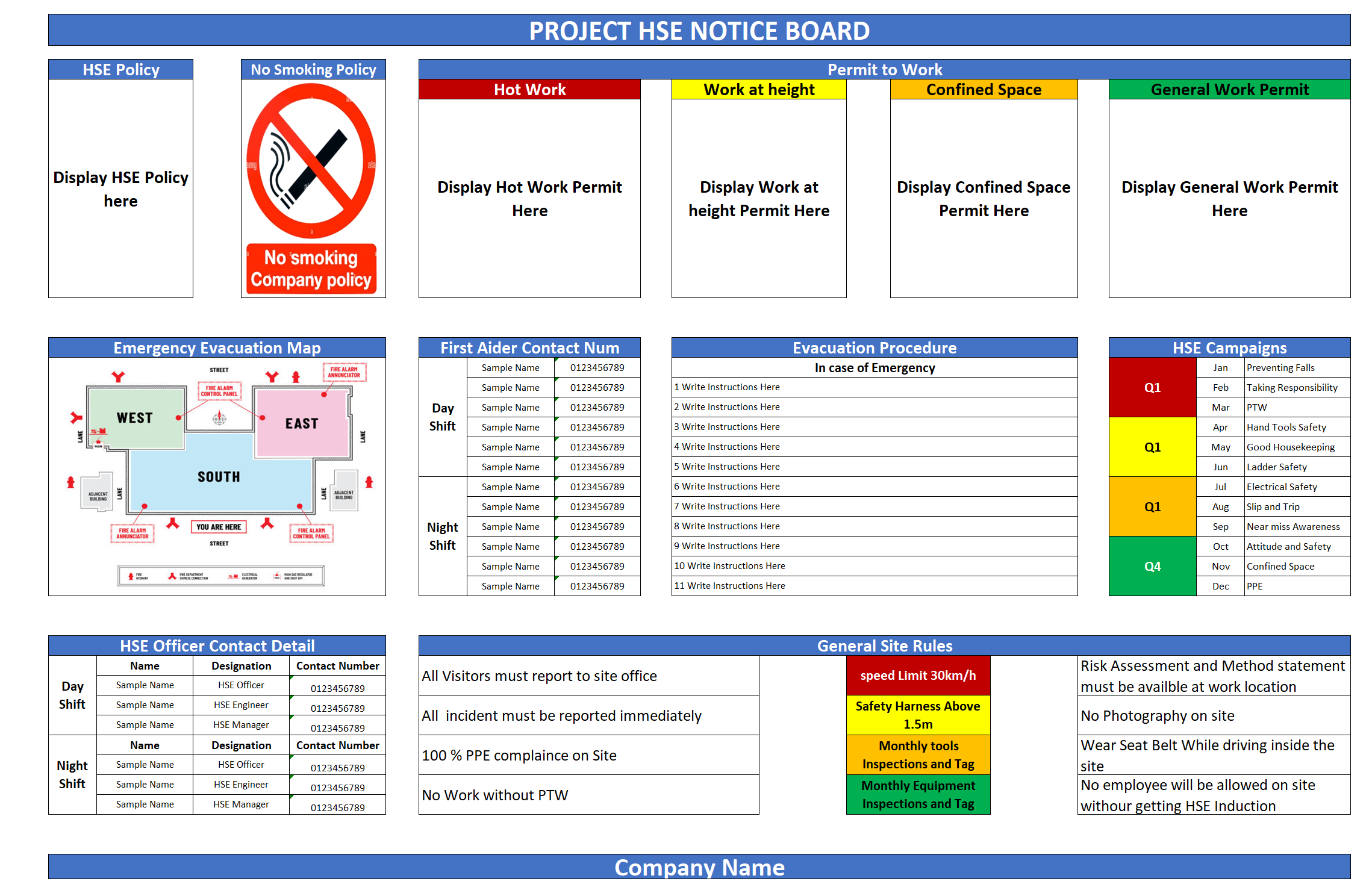 Project HSE Notice Board