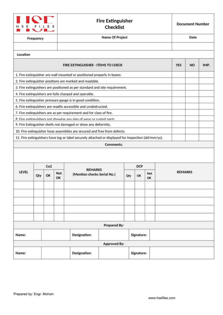 44 QHSE Checklists - hsefiles.com