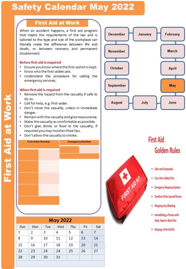 HSE Calendar May 2022 HSE Calendar Jan-Dec 2022
