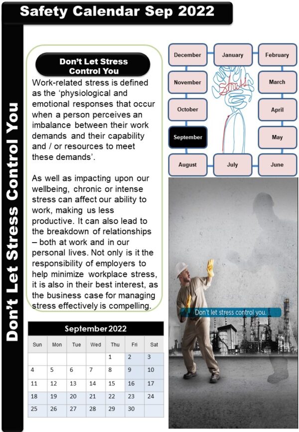 HSE Calendar Sep 2022 HSE Calendar Jan-Dec 2022