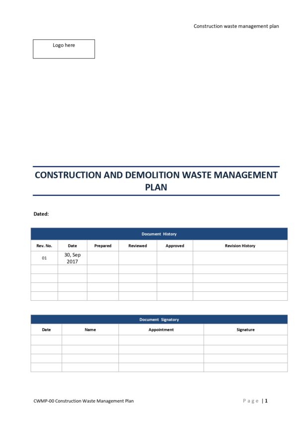 CWMP-00 Construction Waste Management Plan_page-0001 Waste Management Plan