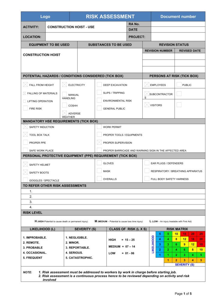 36 Risk Assessments - hsefiles.com