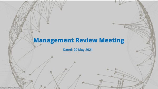 Management Review Meeting Management Review Meeting