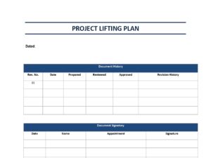 Project Lifting Plan