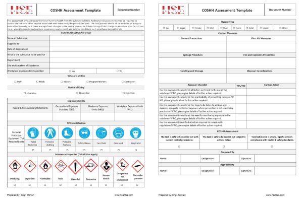 COSHH-Merge COSHH Assessment Template