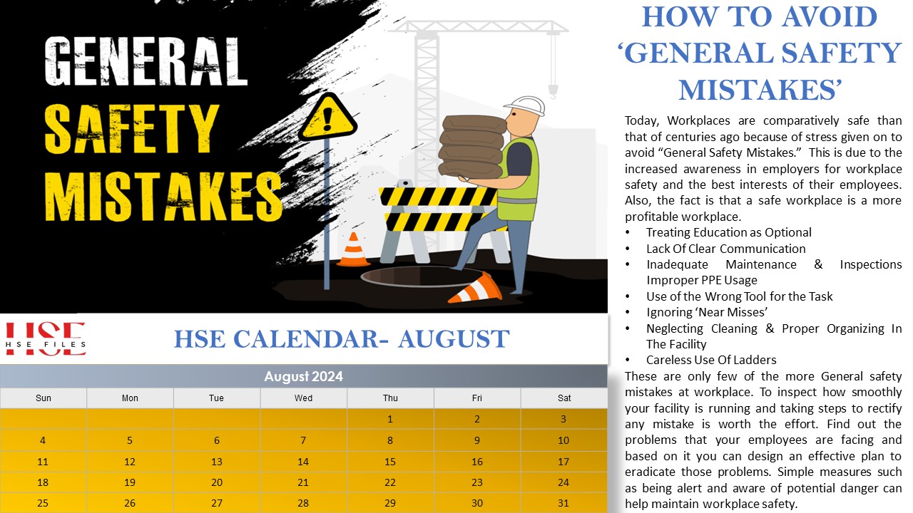 HSE Calendar JanDec 2024