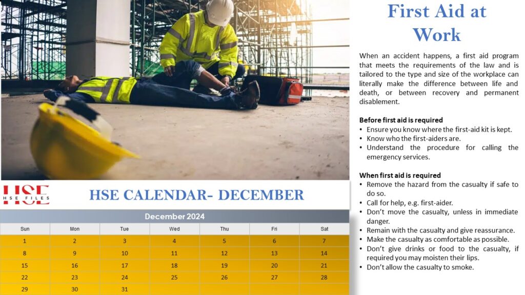 HSE Calendar JanDec 2024