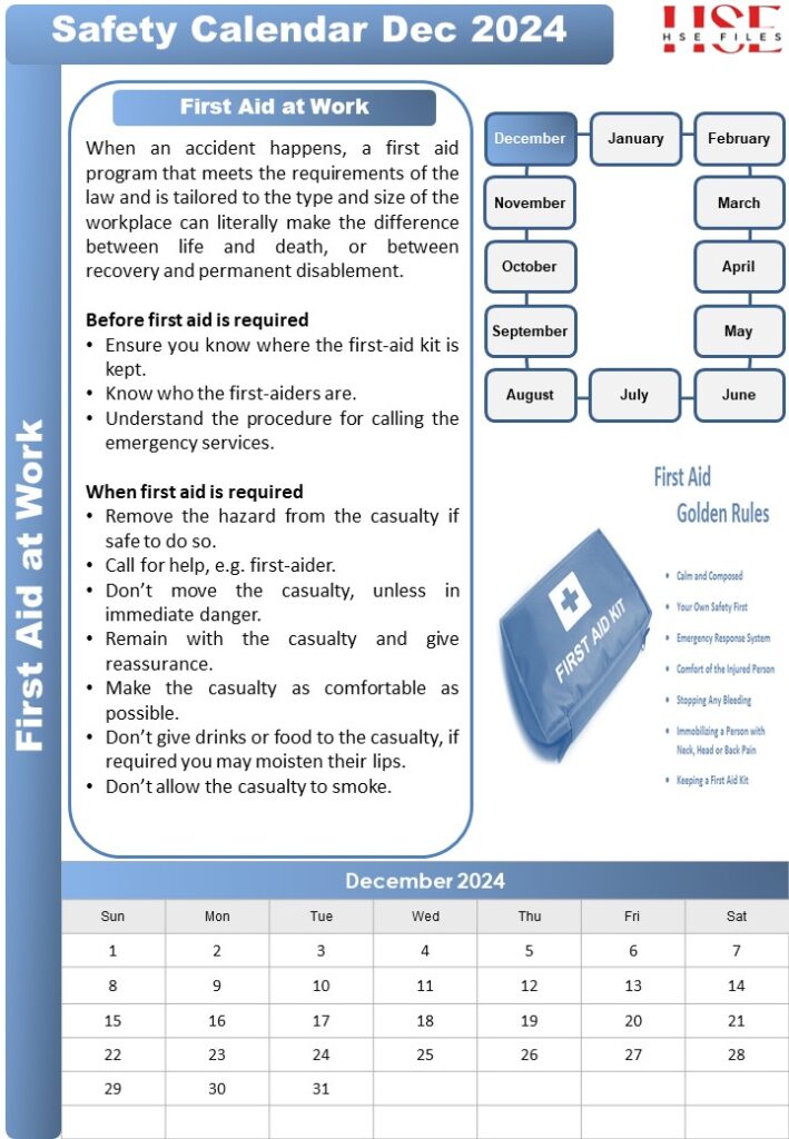 HSE Calendar JanDec 2024