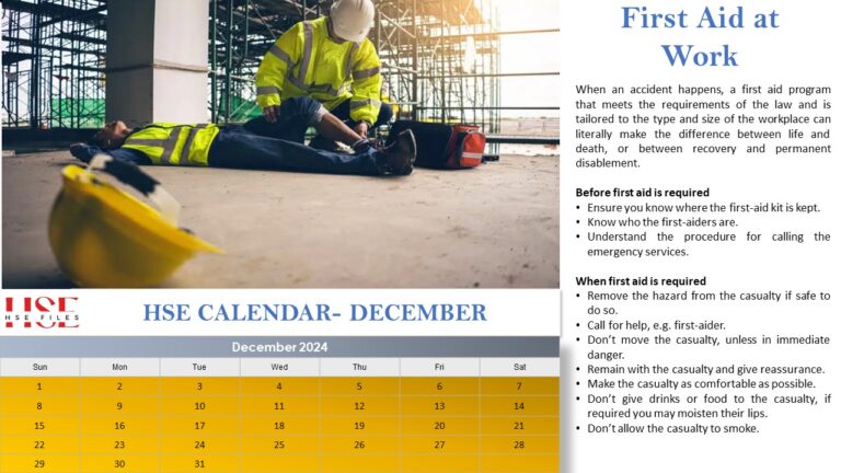 HSE Calendar Jan Dec 2024 hsefiles com