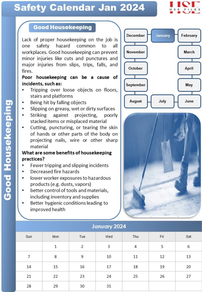 HSE Calendar JanDec 2024