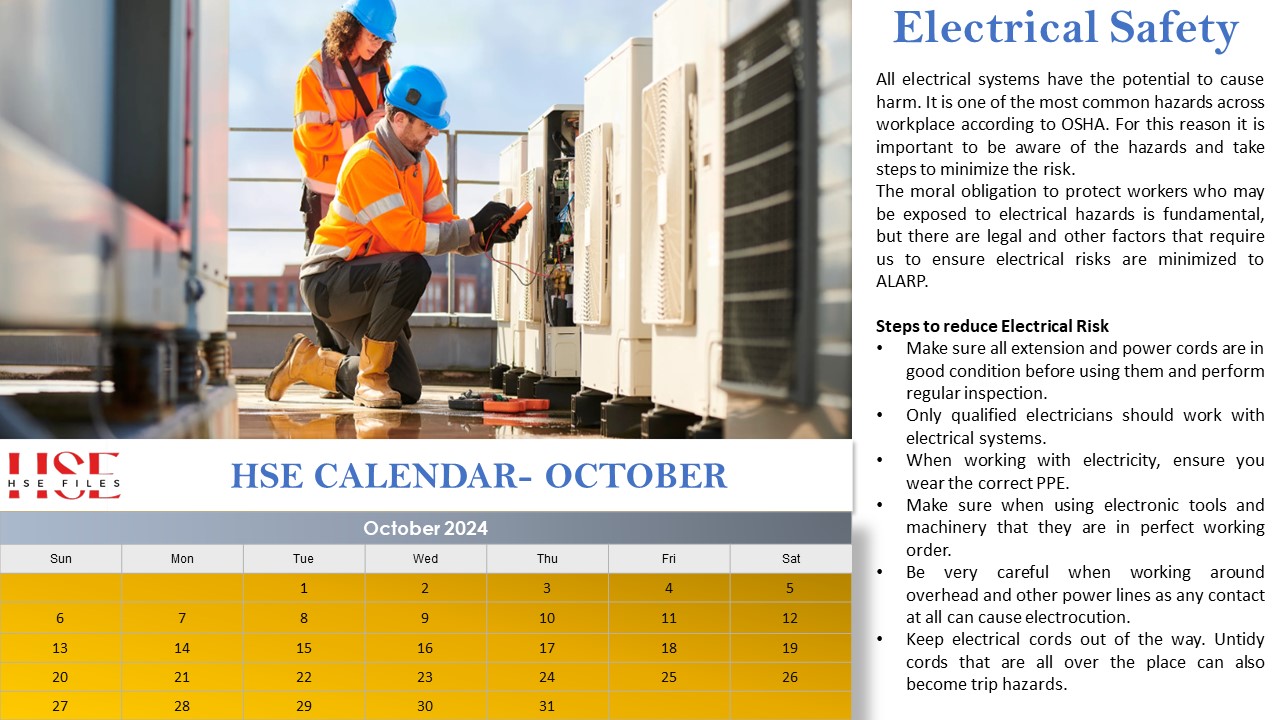 HSE Calendar JanDec 2024